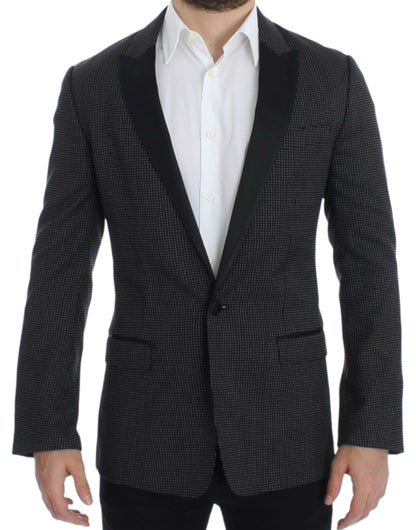 Blazer elegante de corte entallado con lunares negros de Dolce &amp; Gabbana