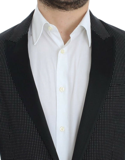 Blazer elegante de corte entallado con lunares negros de Dolce &amp; Gabbana