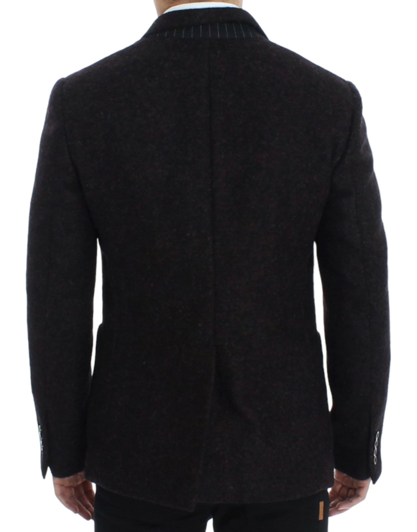 Dolce &amp; Gabbana Chaqueta blazer de dos botones de alpaga burdeos