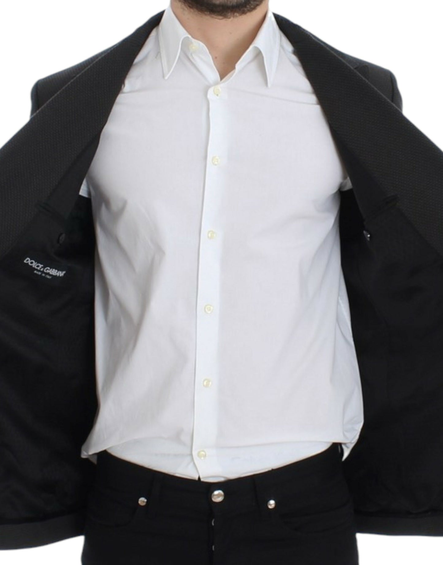 Dolce &amp; Gabbana Elegant Slim Fit Double Breasted Blazer