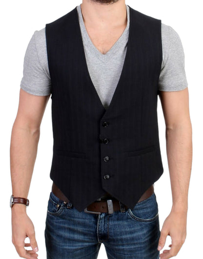 Costume National Elegant Randig Casual Vest - Bomullsblandning