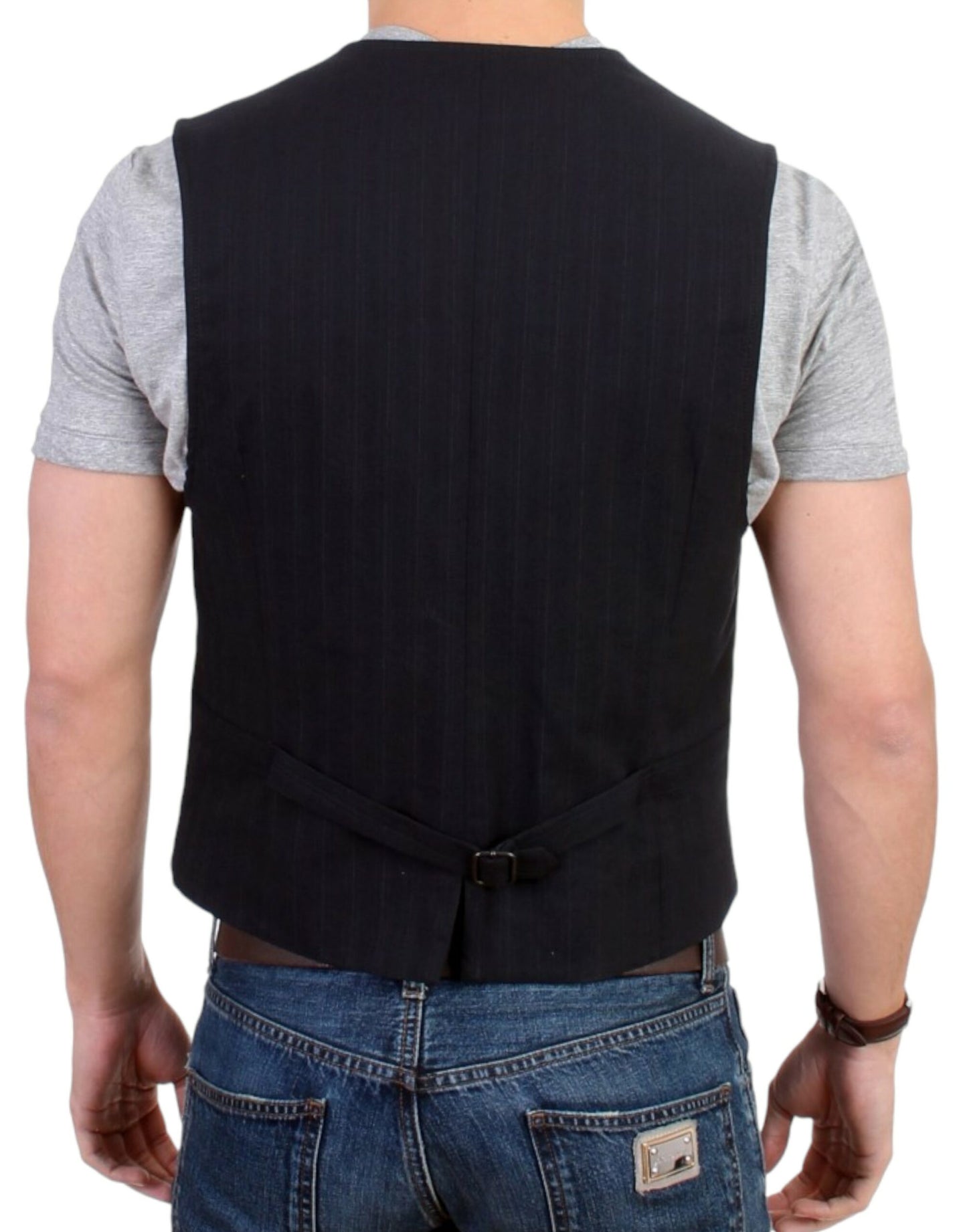 Costume National Elegant Randig Casual Vest - Bomullsblandning