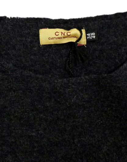 Costume National Chic Grå Ull Crewneck tröja