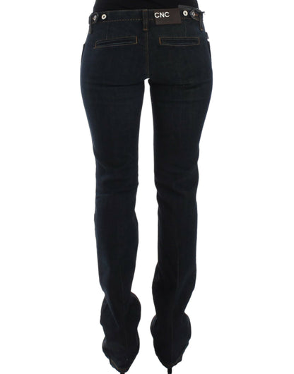 Kostym National Chic Blue Slim Fit Denim Delight