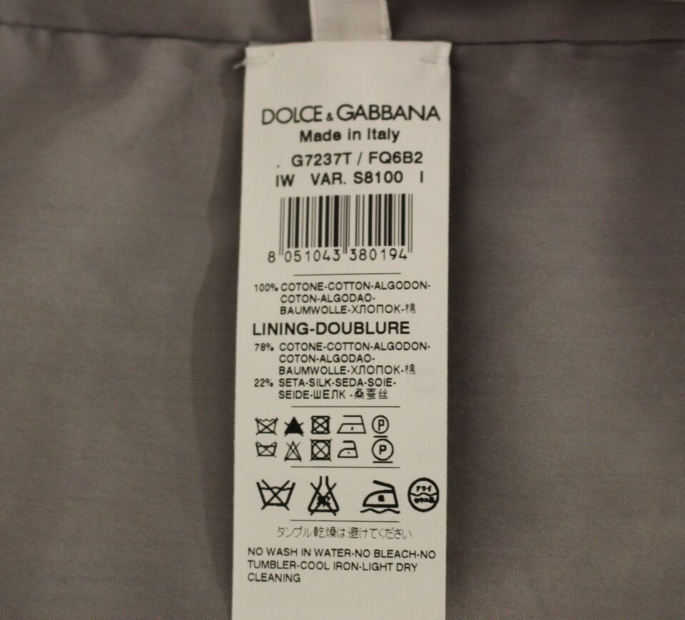 Dolce &amp; Gabbana Elegant Grå Slim Fit Klänning Väst