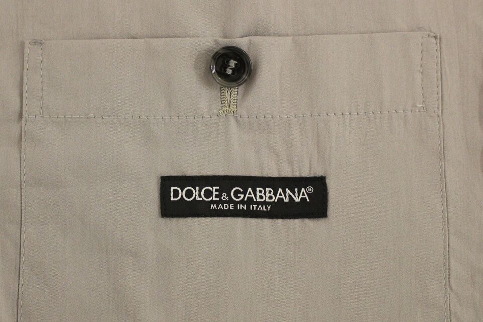 Dolce &amp; Gabbana Elegant Grå Slim Fit Klänning Väst