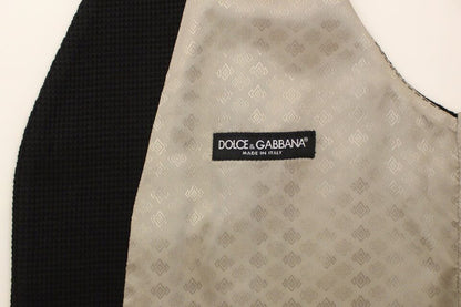 Dolce &amp; Gabbana Elegant svart sidenklänningsväst