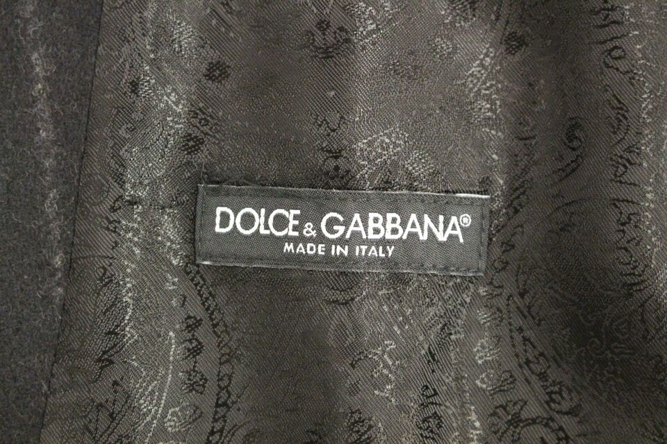 Dolce &amp; Gabbana Elegant svartrandig enkelknäppt klänningsväst