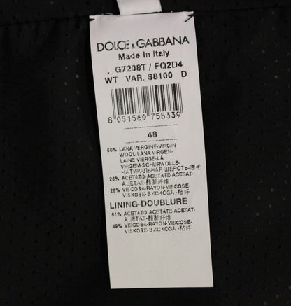 Dolce &amp; Gabbana Elegant Grey Wool Blend Dress Väst