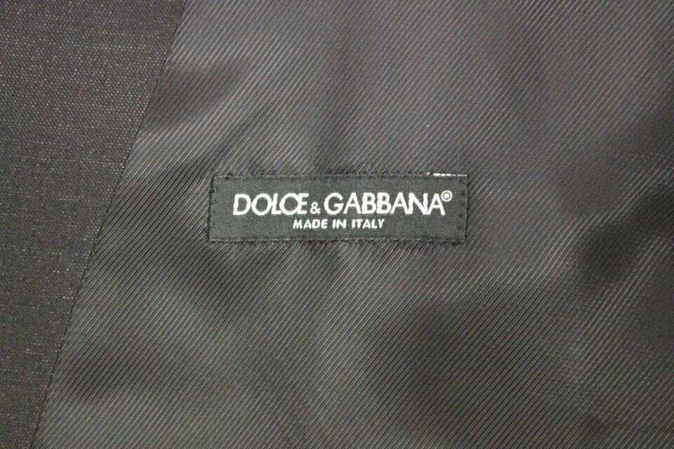 Dolce &amp; Gabbana Elegant Grey Wool Blend Dress Väst