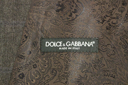 Dolce &amp; Gabbana elegant rutig ullklänningsväst