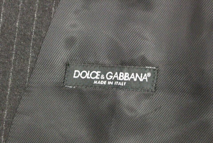 Dolce &amp; Gabbana Elegant grårandig ullklänningsväst