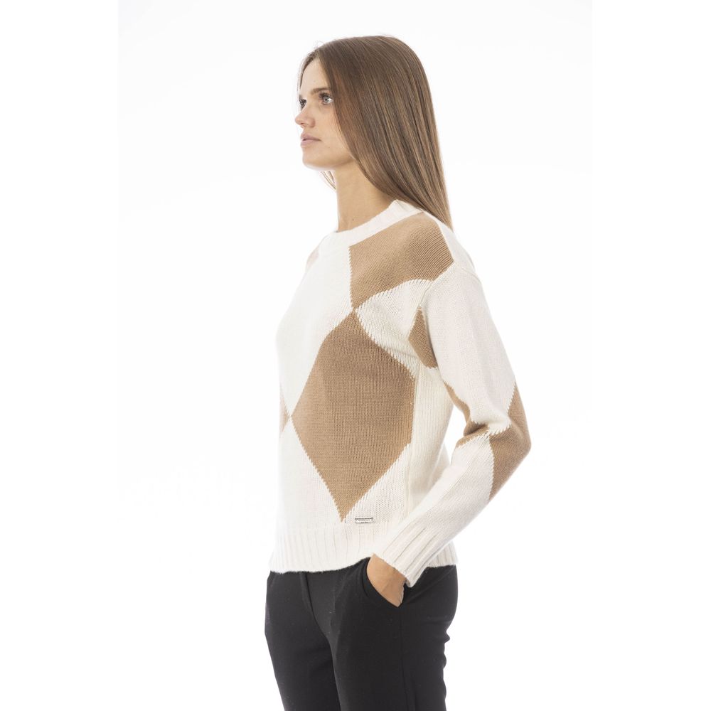 Jersey de lana beige para mujer Baldinini Trend