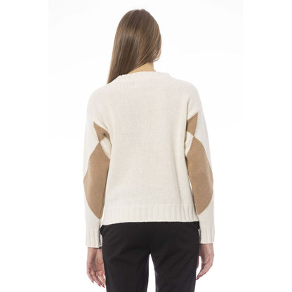 Jersey de lana beige para mujer Baldinini Trend