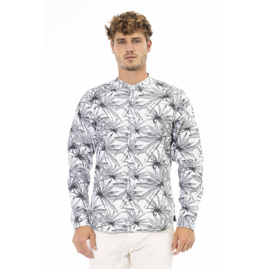 Camisa de algodón gris Baldinini Trend para hombre