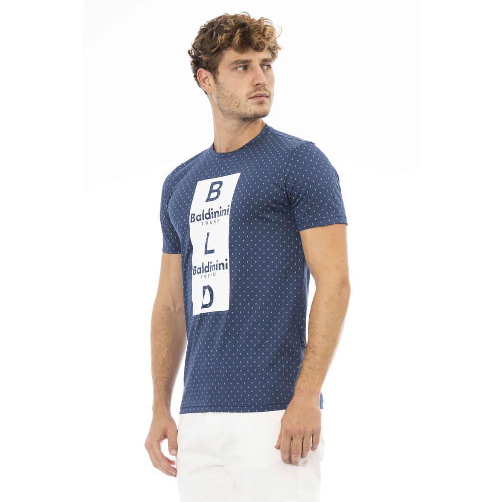 Camiseta de algodón azul Baldinini Trend para hombre