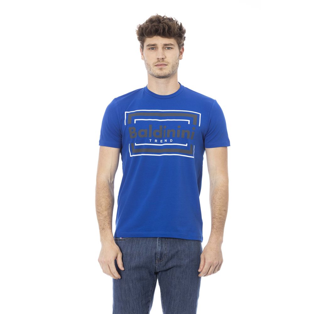 Camiseta de algodón azul Baldinini Trend para hombre