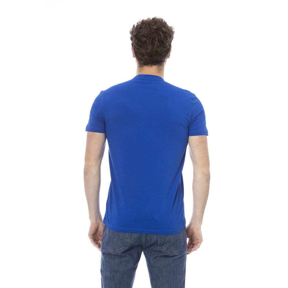 Camiseta de algodón azul Baldinini Trend para hombre