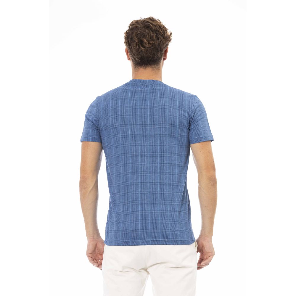 Camiseta de algodón azul Baldinini Trend para hombre