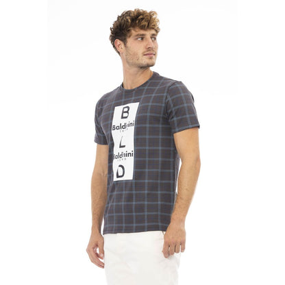 Camiseta de algodón gris Baldinini Trend para hombre