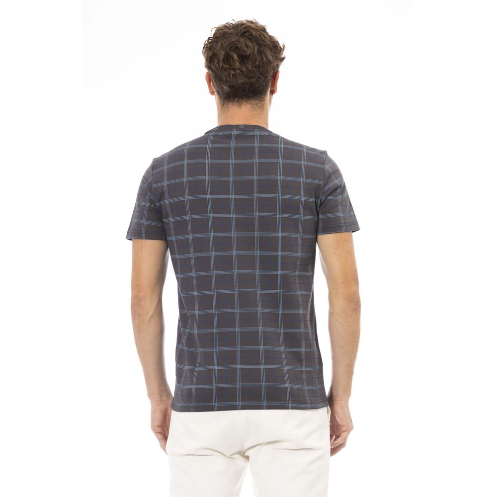 Camiseta de algodón gris Baldinini Trend para hombre