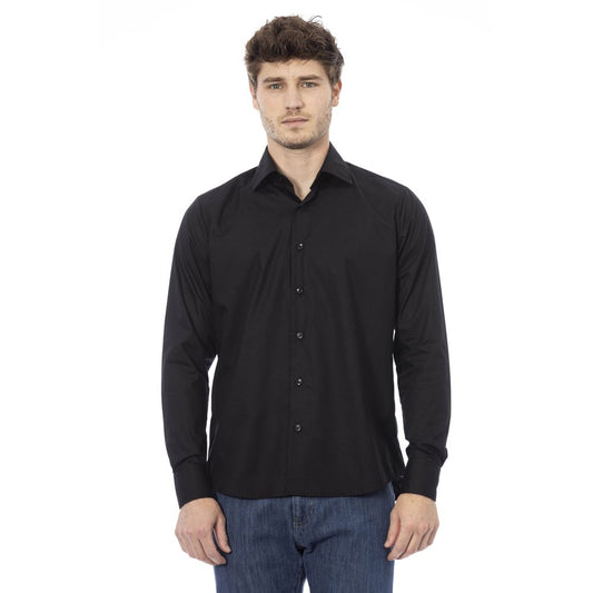 Camisa de algodón negra para hombre Baldinini Trend