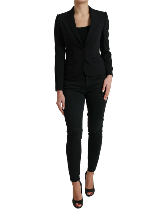 Dolce &amp; Gabbana Chic Wool Blend Peak Lapel Blazer