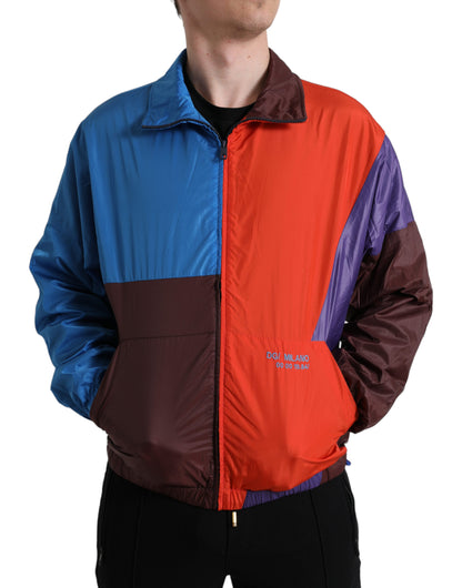 Dolce &amp; Gabbana Multicolor Techno Tyg Windbreaker Jacka