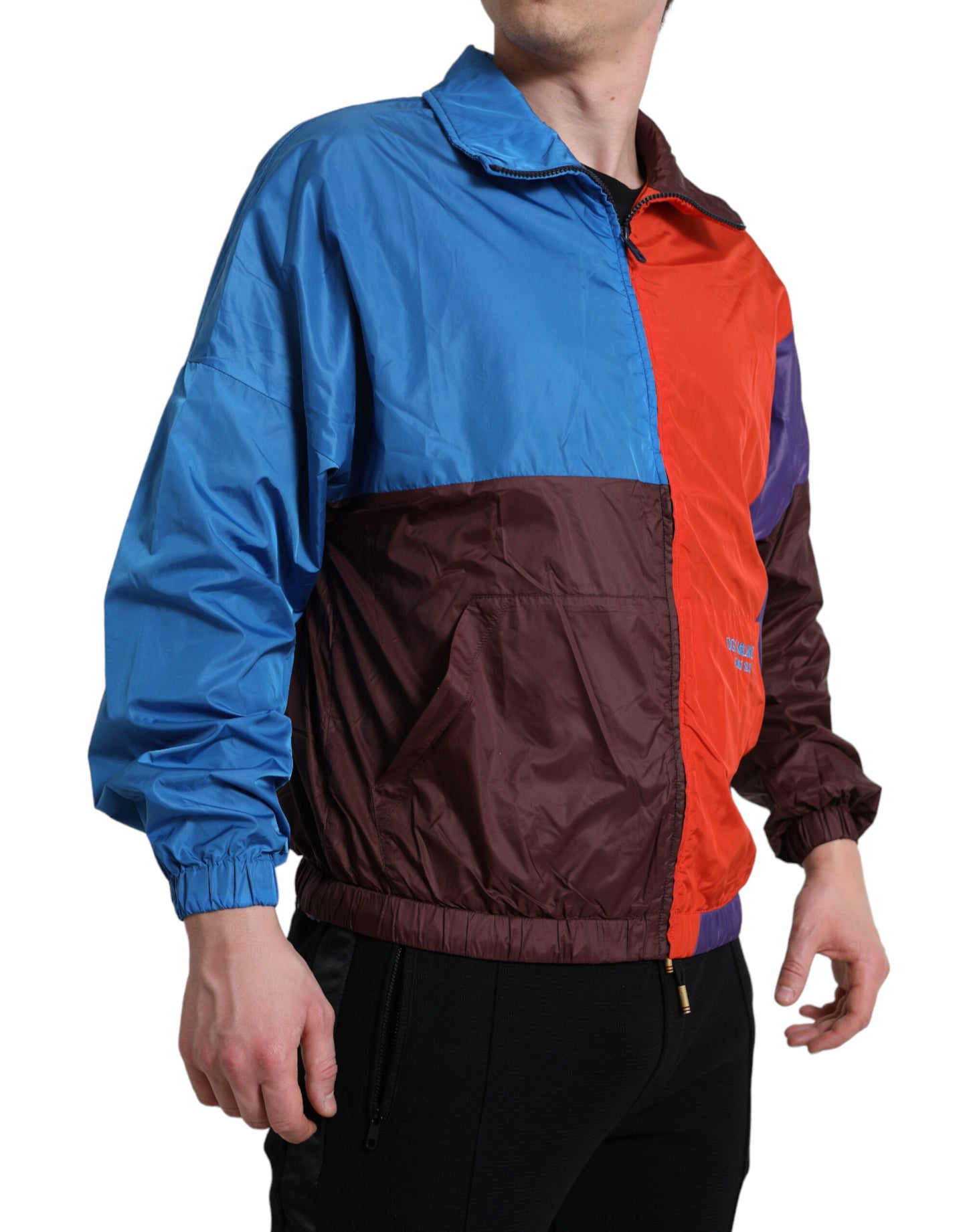 Dolce &amp; Gabbana Multicolor Techno Tyg Windbreaker Jacka