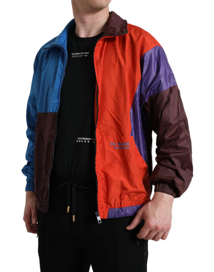 Dolce &amp; Gabbana Multicolor Techno Tyg Windbreaker Jacka