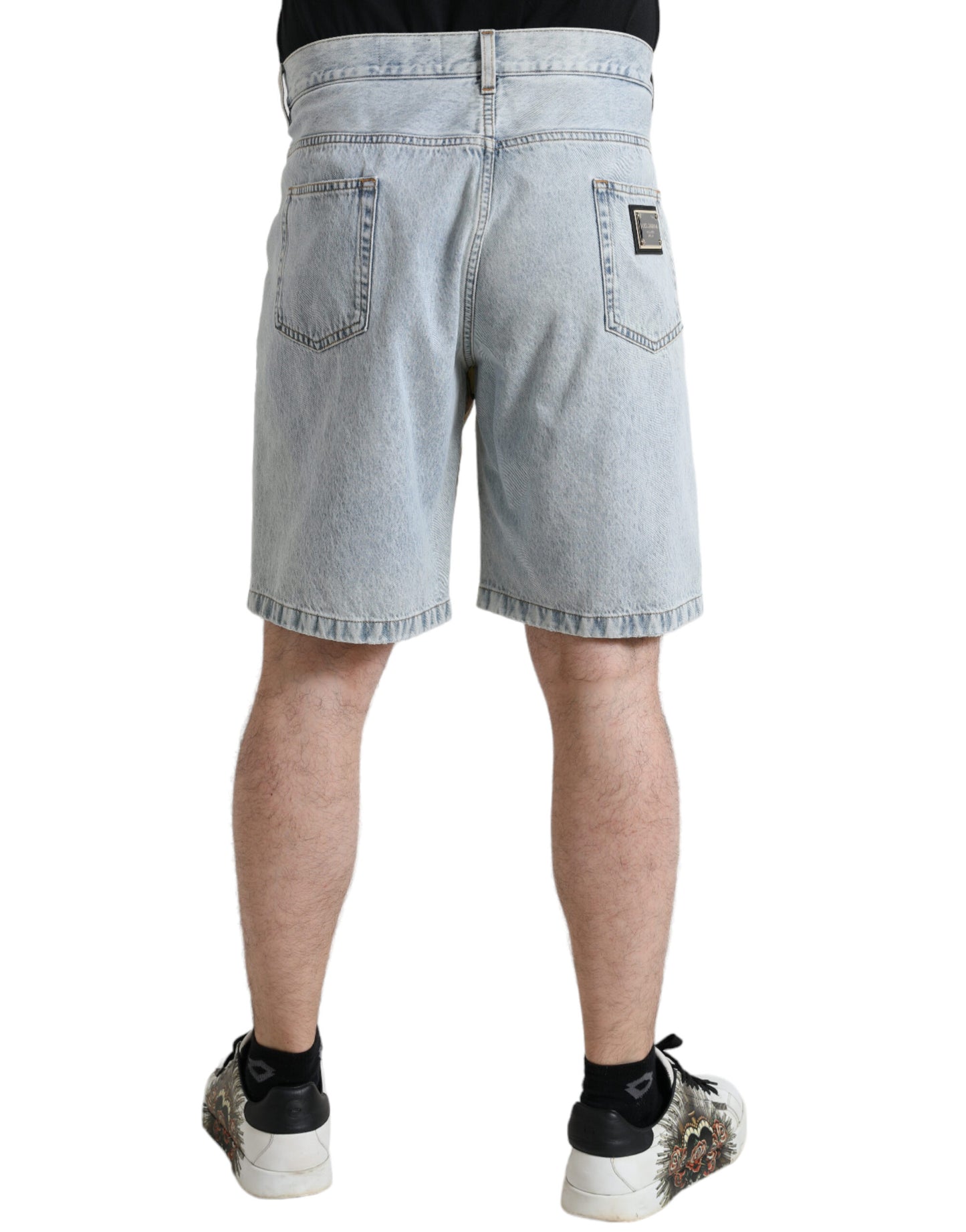 Dolce &amp; Gabbana flerfärgade Bermuda-shorts i bomull