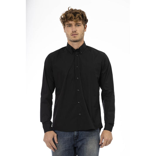 Camisa de algodón negra para hombre Baldinini Trend