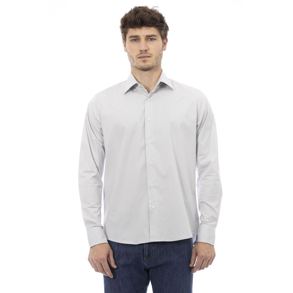 Camisa de algodón gris Baldinini Trend para hombre