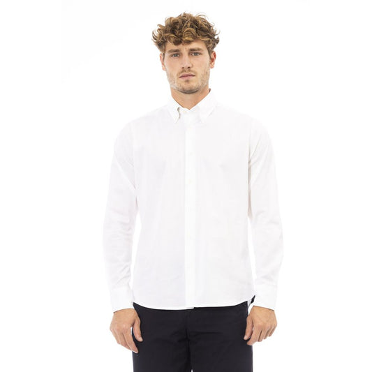 Camisa de algodón blanca para hombre Baldinini Trend