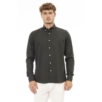 Camisa Baldinini Trend de algodón verde para hombre