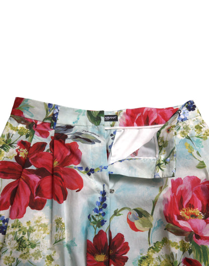 Pantalones de pierna ancha y cintura alta con estampado floral de Dolce &amp; Gabbana