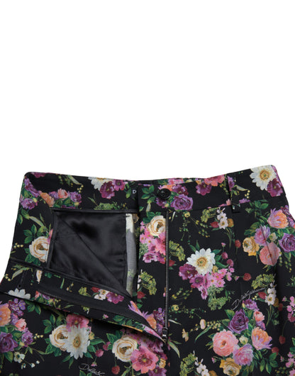 Pantalones de pierna ancha y cintura alta con estampado floral de Dolce &amp; Gabbana