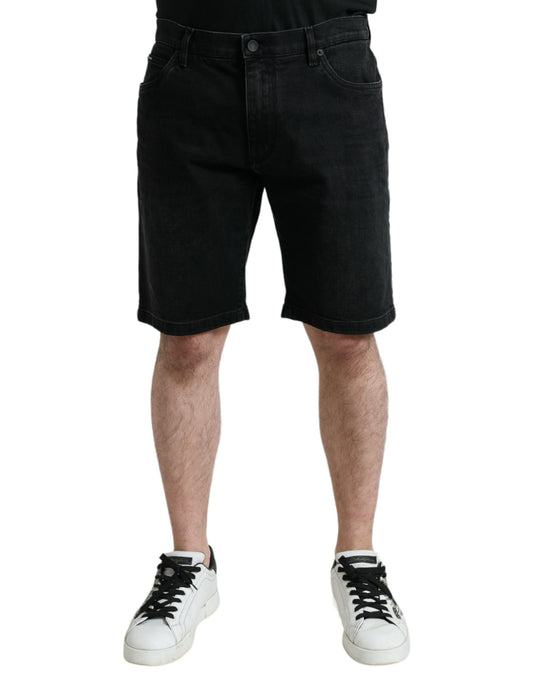 Dolce &amp; Gabbana Chic Black Bermuda jeansshorts