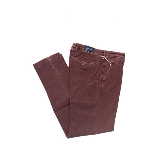 Pantalón chino de algodón color burdeos para hombre de Jacob Cohen