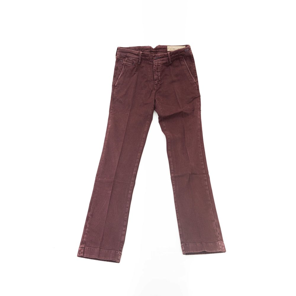 Pantalón chino de algodón color burdeos para hombre de Jacob Cohen