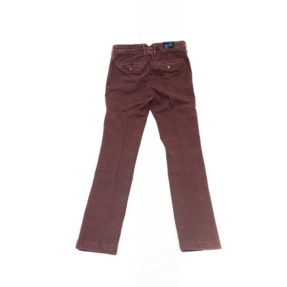 Pantalón chino de algodón color burdeos para hombre de Jacob Cohen