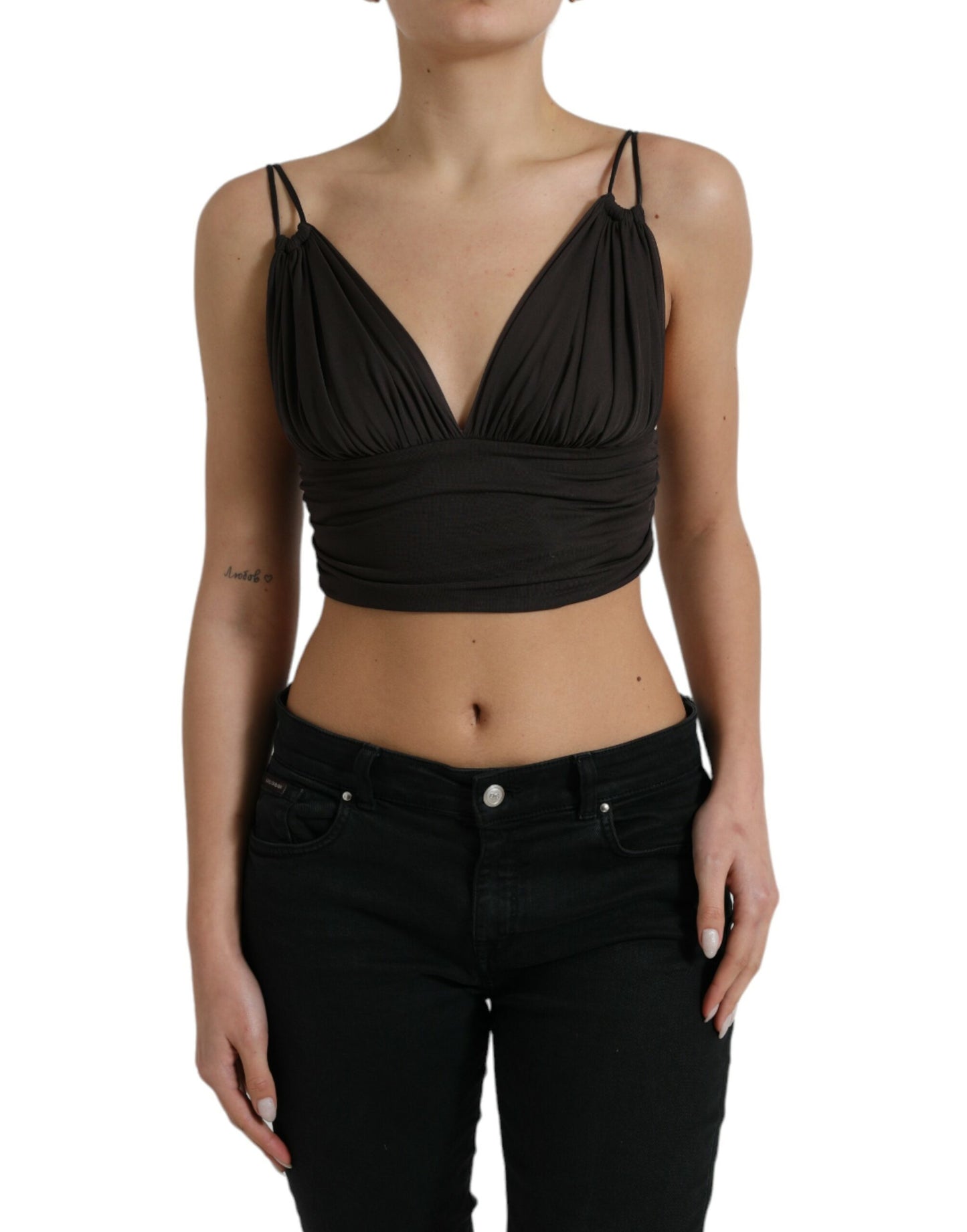 Dolce &amp; Gabbana Elegant ärmlöst cropped linne