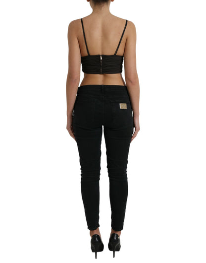 Dolce &amp; Gabbana Elegant ärmlöst cropped linne