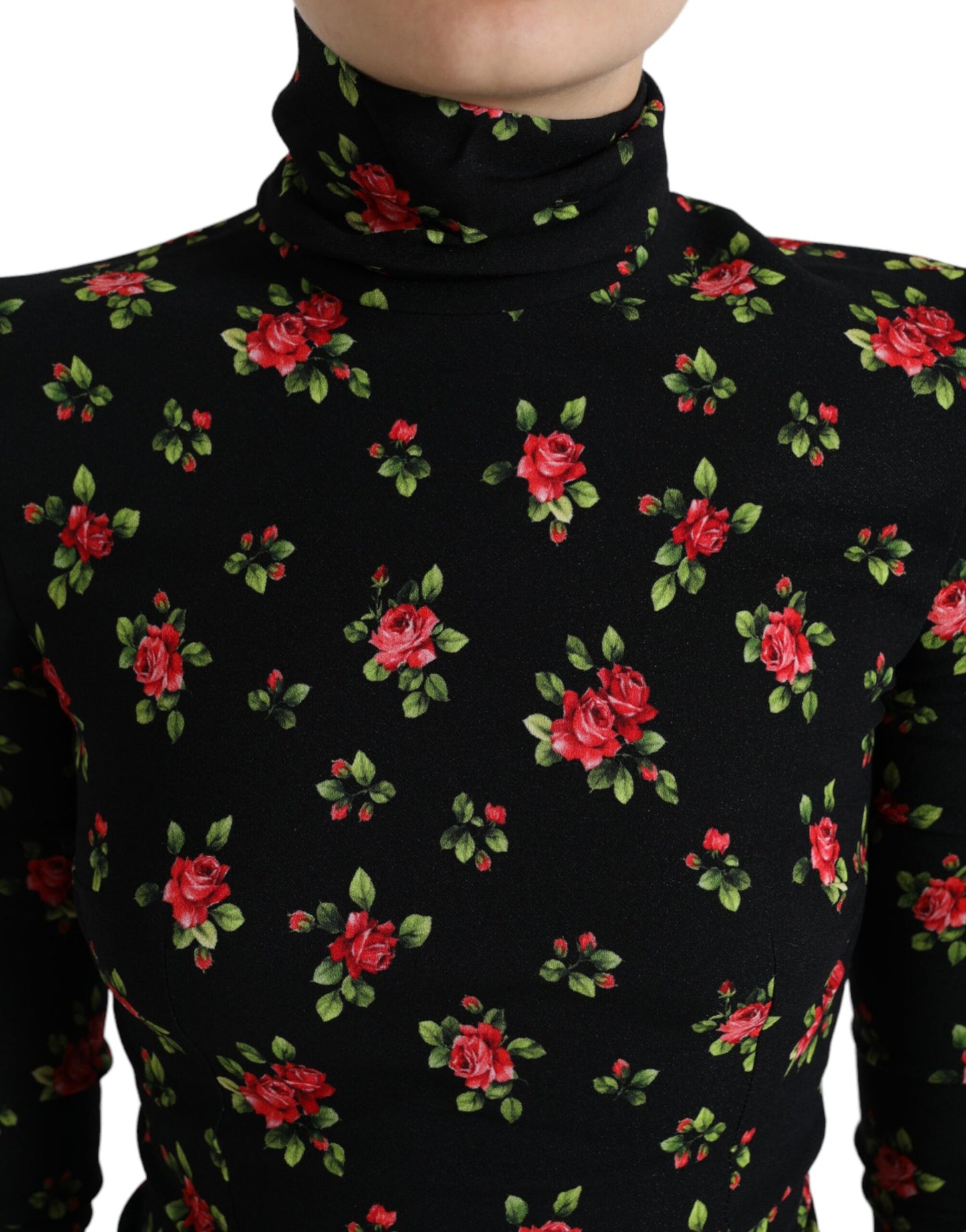 Dolce &amp; Gabbana Elegant Floral Silk Blend Top