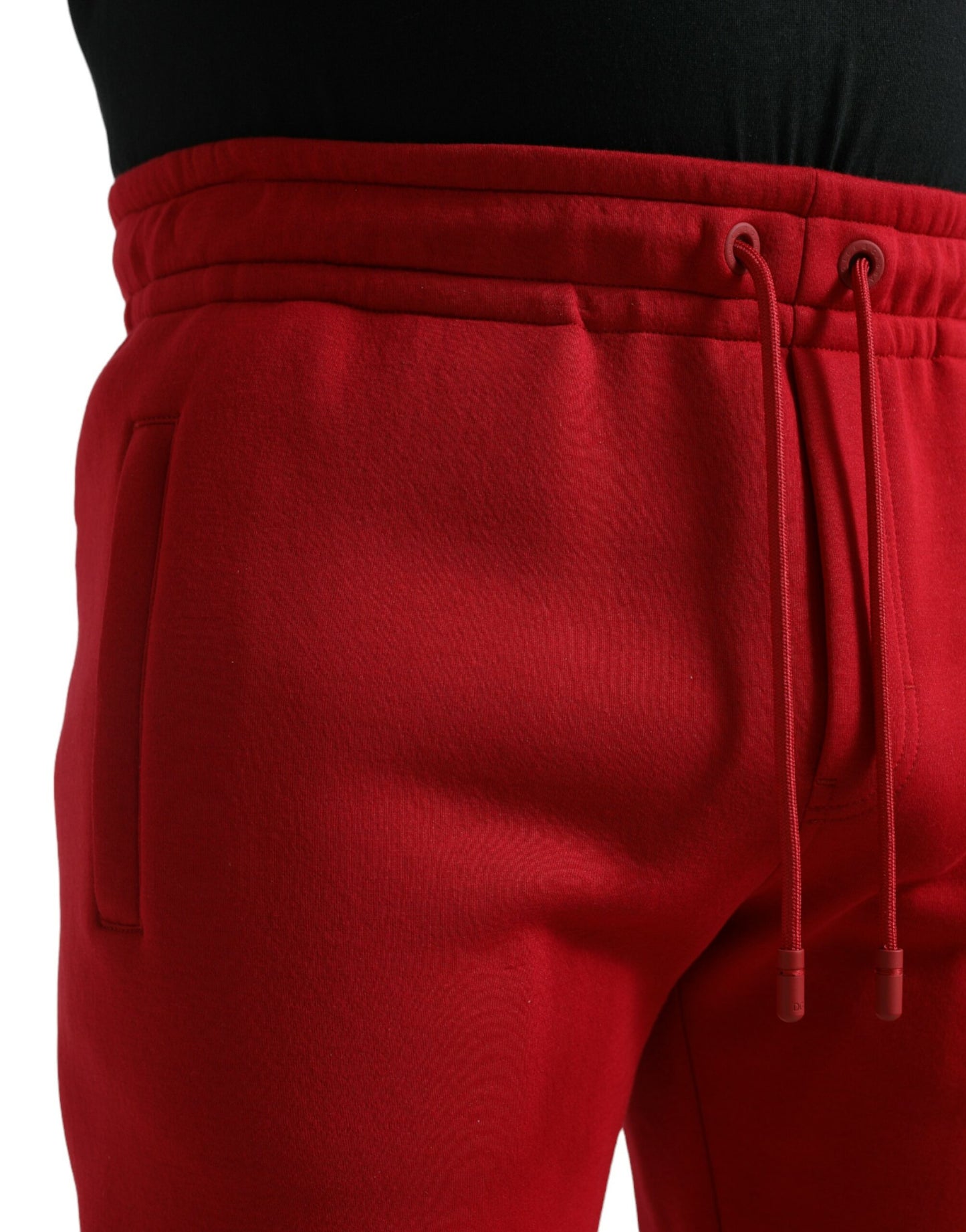 Dolce &amp; Gabbana Sizzling Red Cotton Blend joggingbyxor