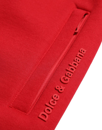 Dolce &amp; Gabbana Sizzling Red Cotton Blend joggingbyxor