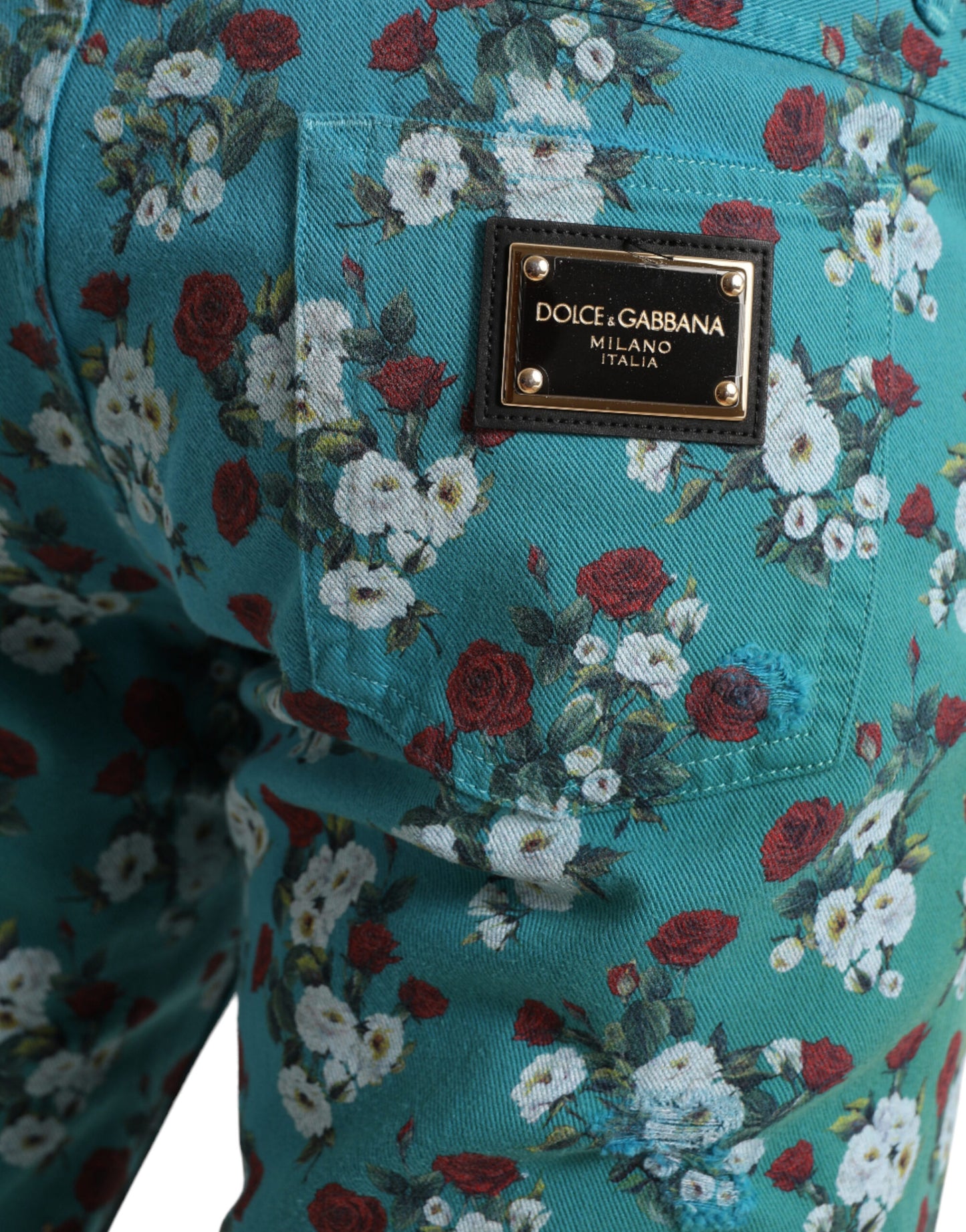 Dolce &amp; Gabbana Chic Floral Skinny Denim Jeans