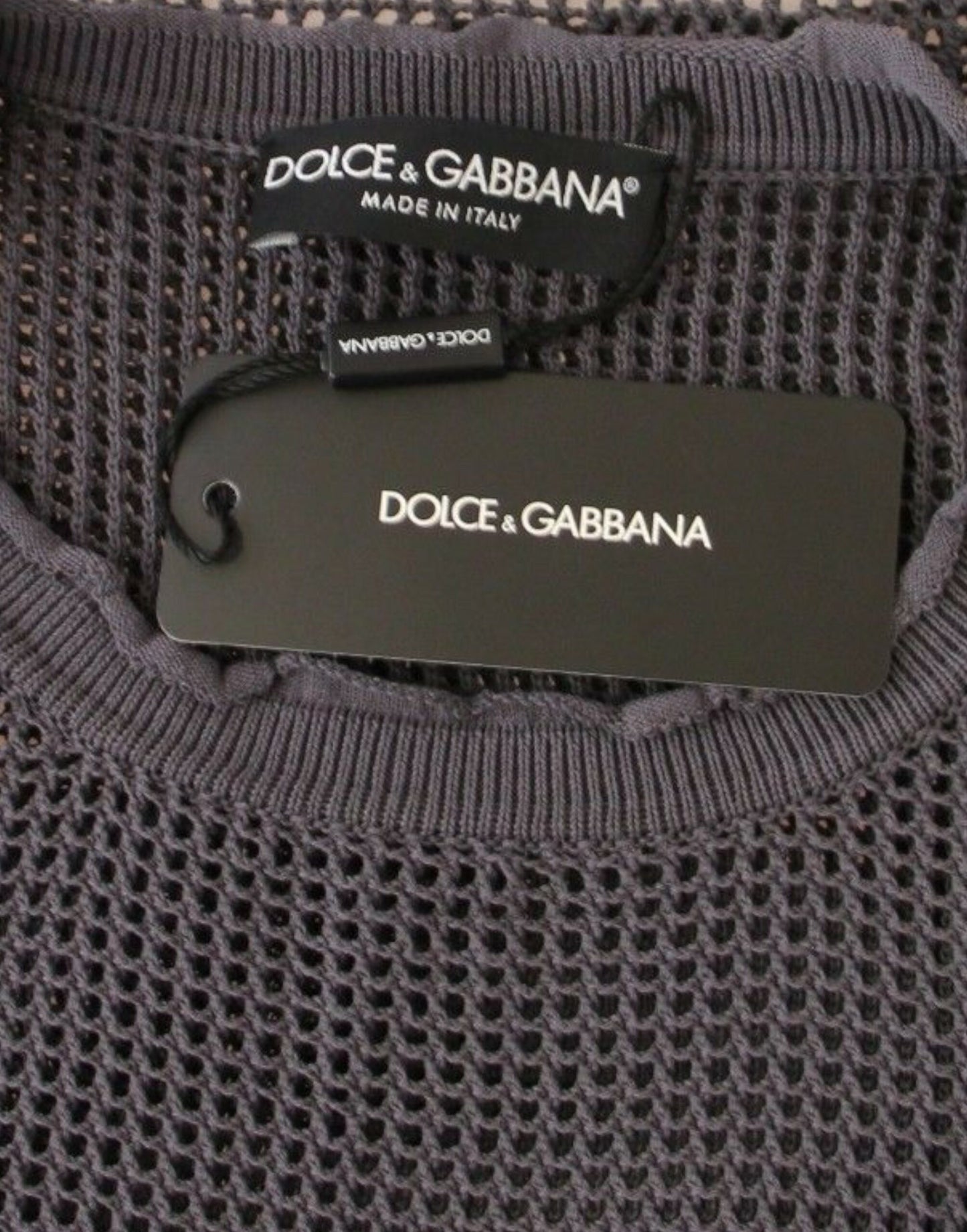 Dolce &amp; Gabbana Elegant nättröja med rund hals i ljuslila