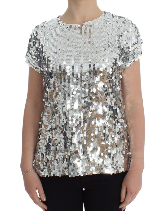 Blusa de noche con lentejuelas Enchanted Sicily de Dolce &amp; Gabbana