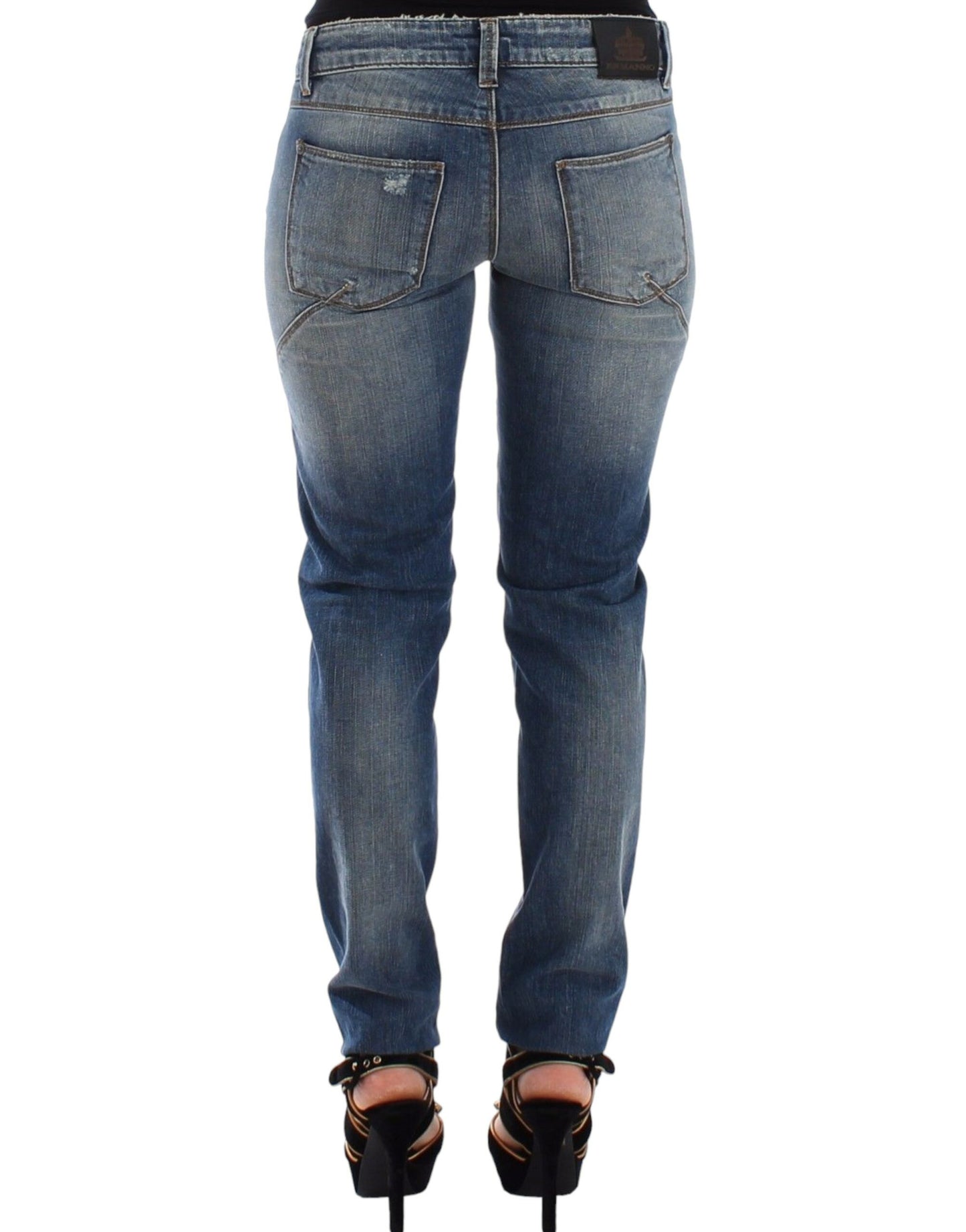 Ermanno Scervino Chic Slim-Fit jeans i blå denim